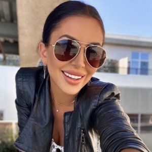 DIFF Cruz Aviators: Brushed Gold/Brown Gradient